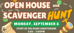 scavenger hunt September 8th from 5:30-7pm flyer